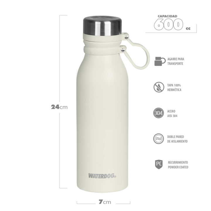 BOTELLA WATERDOG 600CC (C:CENIZA BUHO600CZ) - Vista 3