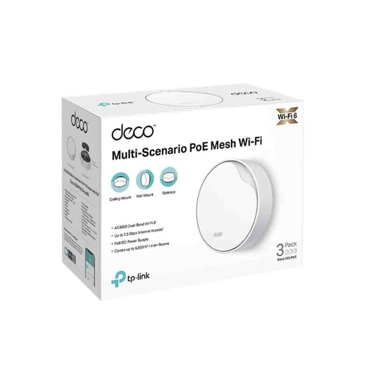 Sistema Mesh Tp-Link Deco x50-Poe 1 Pack AX3000 Blanco - Vista 1