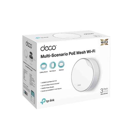 Sistema Mesh Tp-Link Deco x50-Poe 1 Pack AX3000 Blanco