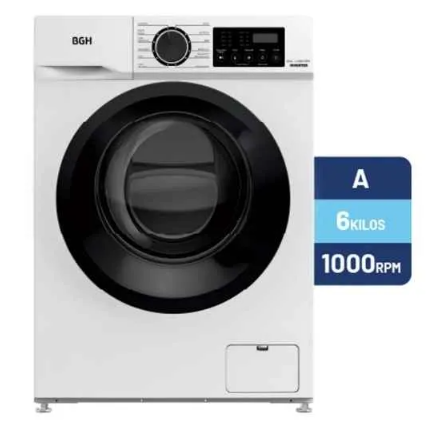 Lavarropas Automático BGH BWFE06W24AR Inverter 6Kg 1000Rpm Blanco