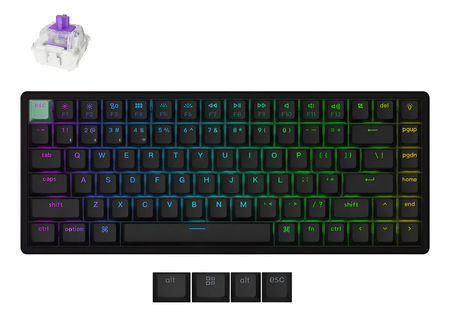 Teclado Magnetico Inalambrico Keychron K2 He Qmk Rgb Ingles - Negro - Inglés Us