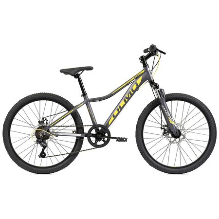 Bicicleta Todo Terreno Wish 240 Disco Mtb 24" Olmo 1bo1095ni Negro Con Amarillo