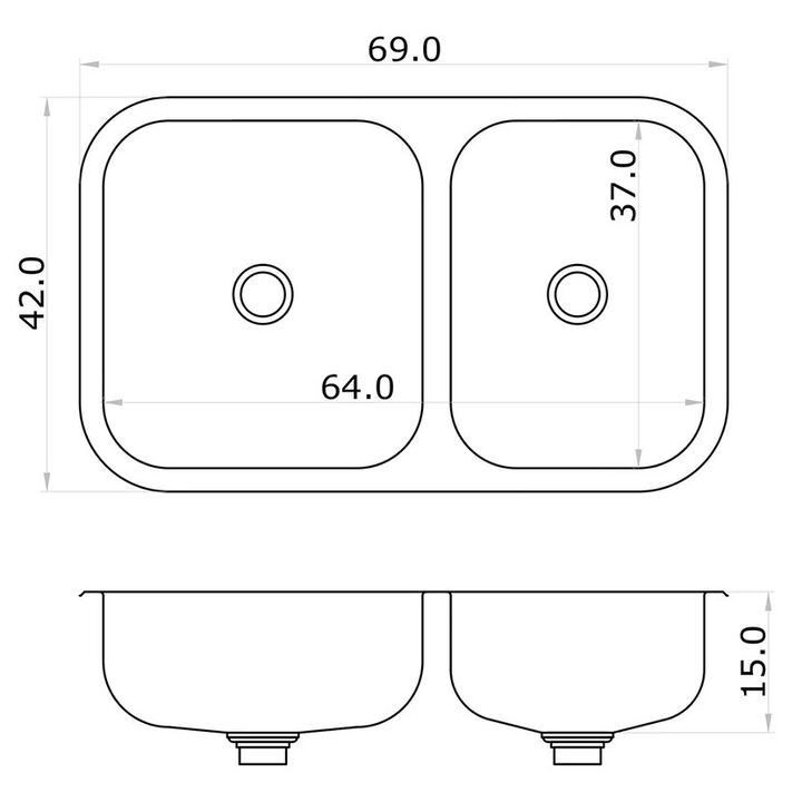 Pileta de Cocina Económica Doble 105EC Mi Pileta - Vista 5