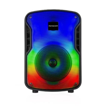 PARLANTE PANACOM SP1321 BLUETOOTH LUCES RGB RADIO ENTRADA MICROFONO.
