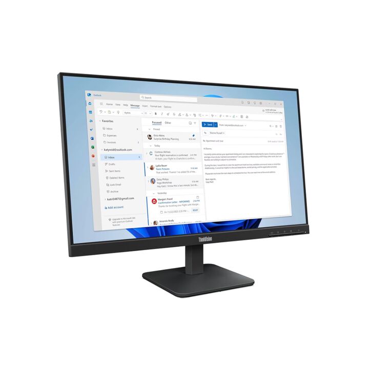 Monitor Lenovo 24 S24-4E VGA HDMI Negro - Vista 2
