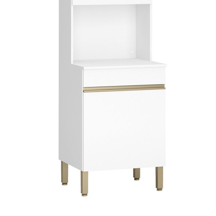 Mueble Para Microondas Organizador Line Puertas Blanco - Vista 3