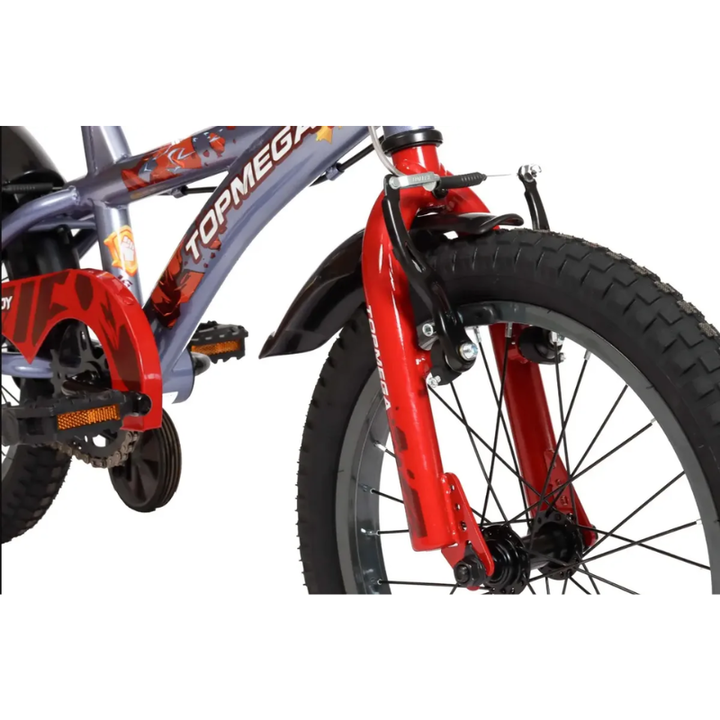 Bicicleta Infantil TopMega Crossboy Rodado 16 GrisRojo - Vista 4