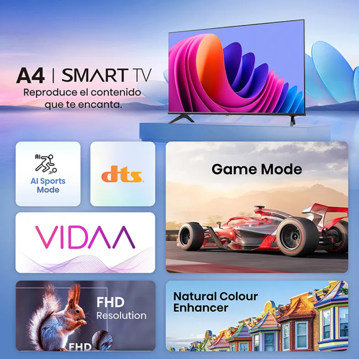 smart tv hisense pantalla 40 pulgadas 40a42k full hd - Vista 2