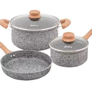 BATERIA COCINA HUDSON 5pz GRANITO FORJADO - Vista 1