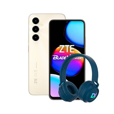 Combo ZTE V80 Max 4+256GB Dorado + Auriculares Dekkin Bluetooth Verdes