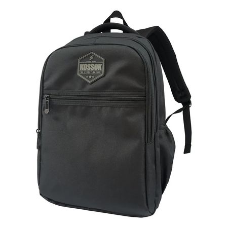 Mochila Kossok Champ Urbana Multiple Compartimentos Premium Negro Liso