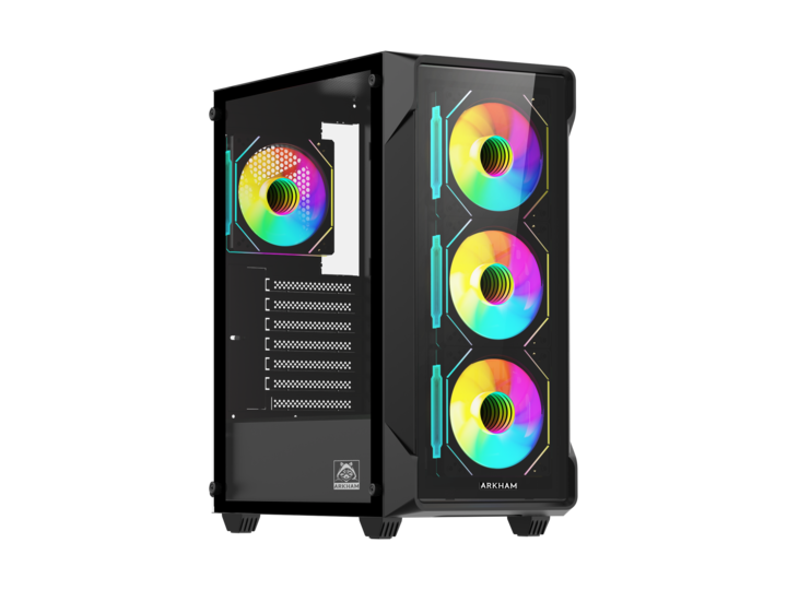 PC PARA ARQUITECTOS/ DISEÑO/GAMER : CORE I7 14700-F / 16 GB DDR-4 3200/ SSD 480 GB - PLACA VGA 3050 6G LP - FUENTE CERTIFICADA 600 W + GABINETE GAMER ARKHAN 4 FANS ARGB ( FOTO - Vista 1