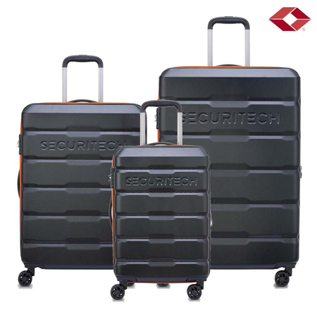 Set 3 Valijas Expand Securitech Citadel Delsey Rigida Negro