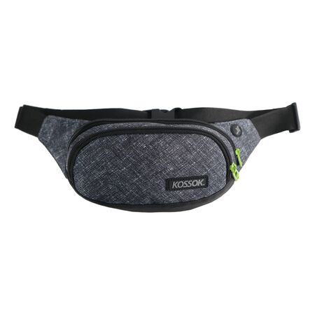 Rinonera Kossok Pekin - Super Comoda - Con Porta Llaves - Re Gris/Verde Jaspeado