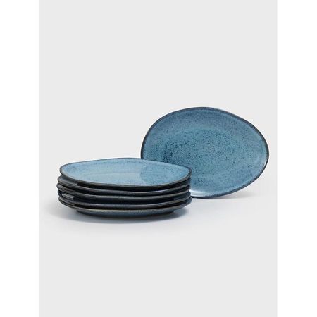 Set 6 platos postres ovalados Porto Brasil Organico Avant