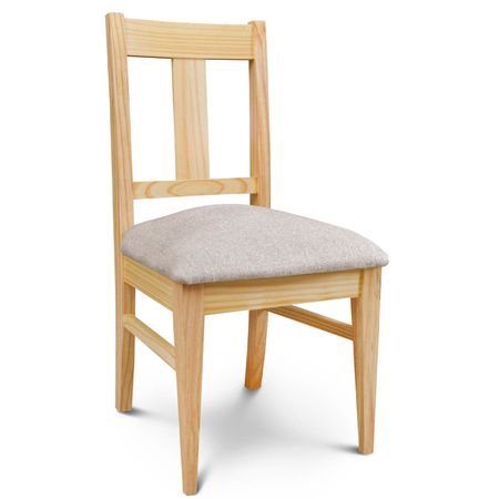 Silla de Comedor Euro lustre Natural Tapizado Shot Latte Espacity