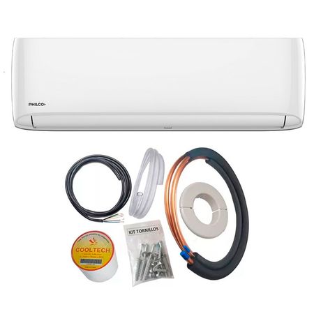 COMBO Aire Acondicionado Split Philco 3400w FroCalor + Kit de Instalación Full Con Ménsulas