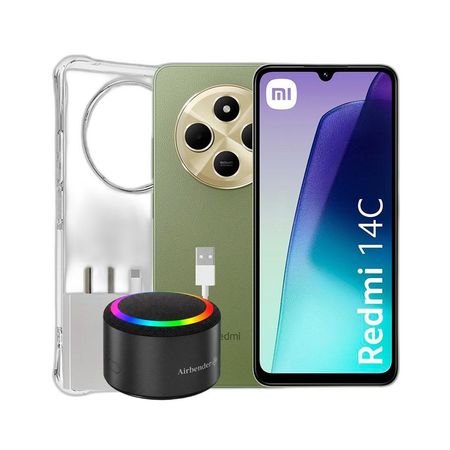 Combo Xiaomi Redmi 14C 4+256GB Sage Green + Parlante Airbender AS1