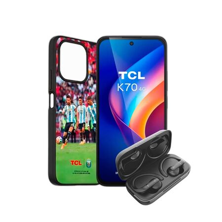 Combo TCL K70 12GB+128GB Midnight Black + Auriculares Hune TWS Haba