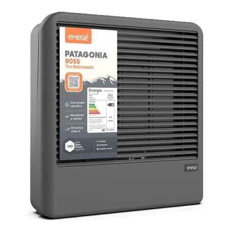 ESTUFA A GAS EMEGE LINEA PATAGONIA TB 9055 TIRO BALANCEADO 5500 KCAL H CON SALIDA