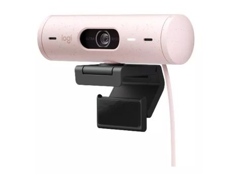 Webcam Camara Web Logitech Brio 500 Full Hd 1080p Hdr 4mp Rosa