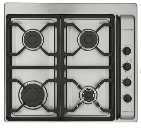 Anafe a gas LONGVIE A6600XF 60cm acero inox rejilla fundicion A+