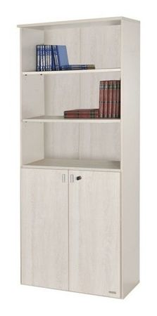 BIBLIOTECA PLATINUM 530-9 2P BAJAS 2 ESTANTES GRIS ANDINO