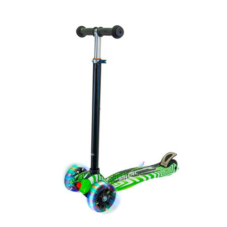Monopatin T-go Urban Infantil con luces Led hasta 14 años Color Verde