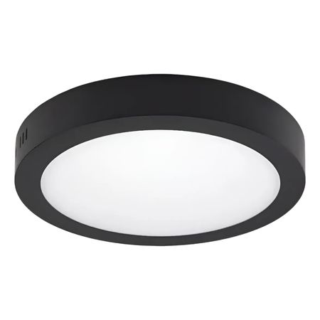Aplique Plafon Techo Redondo Frio 18w Negro