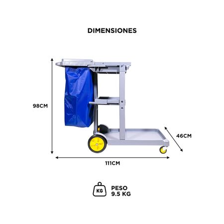 Carro de Limpieza Gadnic CAR1 Con Bolsa Multiservicio 