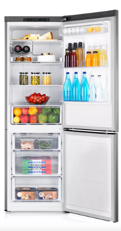 Heladera Samsung Freezer Inferior 316 Lts (328 L Brutos) No Frost Digital Inverter Full Open Box Silver RB31FSRNDSA - Vista 2