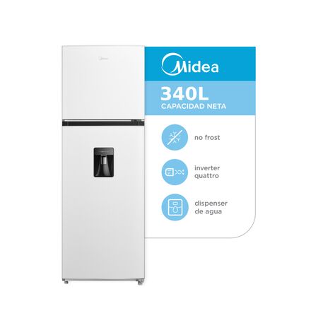 Heladera Inverter Midea Blanca Top Mount  340l
