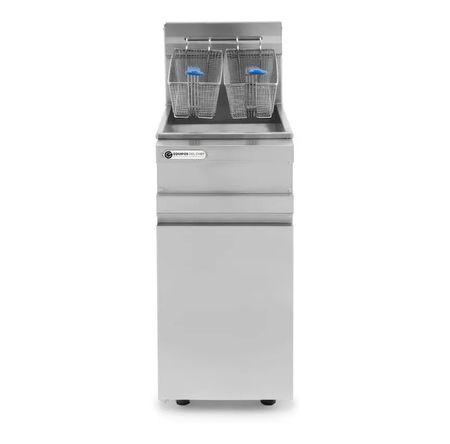 Freidora A Gas Automatica Soul Heat 2 Canastos Plateado