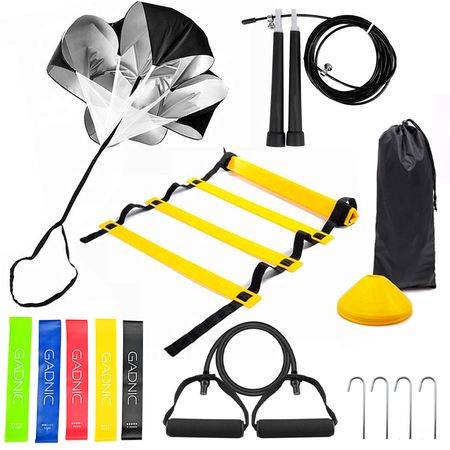 Kit de Entrenamiento Gadnic Funcional Bandas + Paracaidas + Sogas + Escalerita