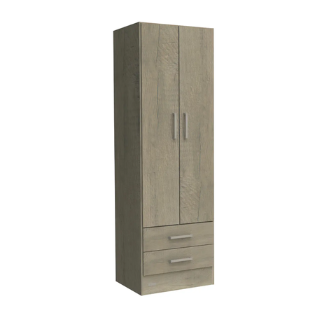 ropero placard 2 puertas mosconi express 2 cajones color grei 55316