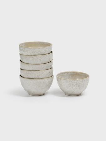 Set 6 Bowls Avant Garde 558ml Orgánico Stoneware Latte Beige