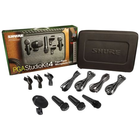 Shure PGASTUDIOKIT4 - Kit de micrófono de batería 4 piezas