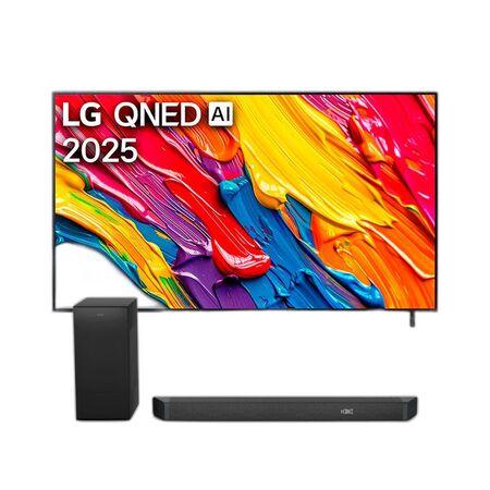 Combo Smart TV LG 55" QNED 4K UHD HDR + Barra Philips 2.1 240W Bluetooth