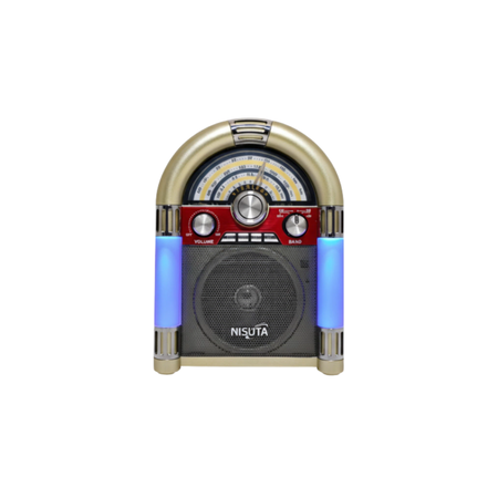 RADIO NISUTA ROCOLA VINTAGE AM/FM MP3 BT AUX (C:NEGRO NSRV20)