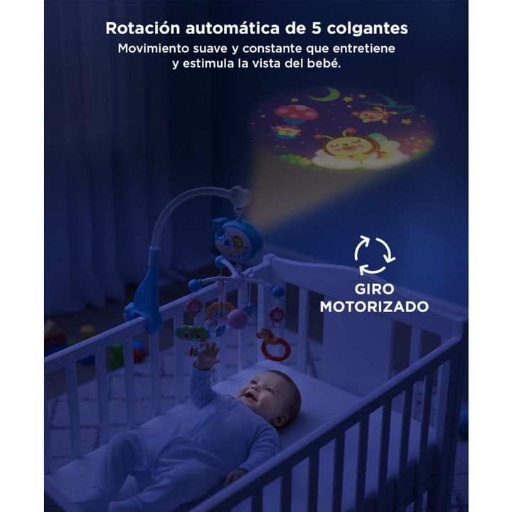 Sonajero Móvil Giratorio Gadnic Musical con Proyector Luz - Vista 3
