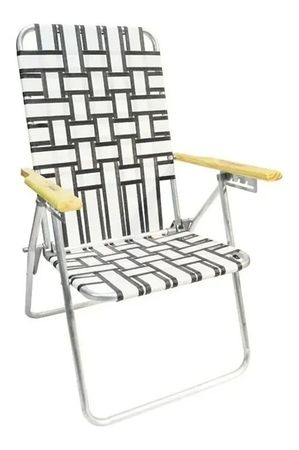 Reposera Sillon Plegable Descansar 5 Posiciones Aluminio 80001