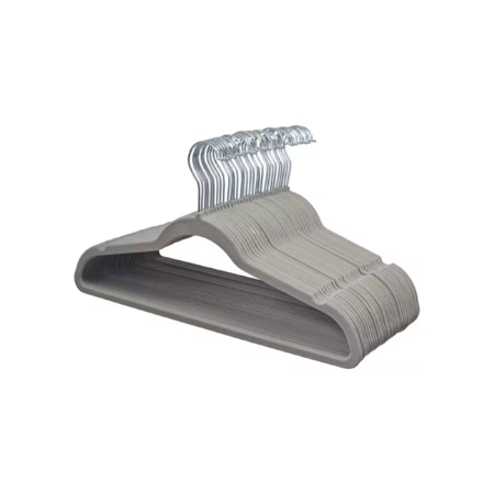 Pack De 200 Perchas Terciopelo Antideslizante Ultradelgadas Gris