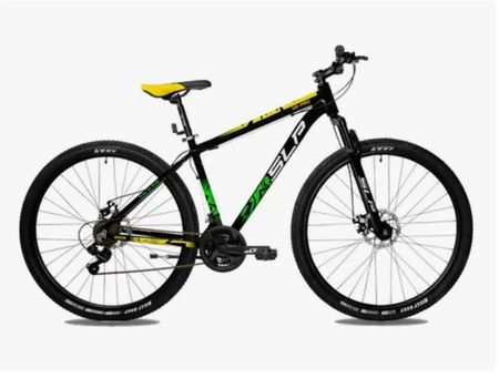 Bicicleta Mtb Rodado 29 Slp 10 Pro T20 21v Shimano Negro con amarillo
