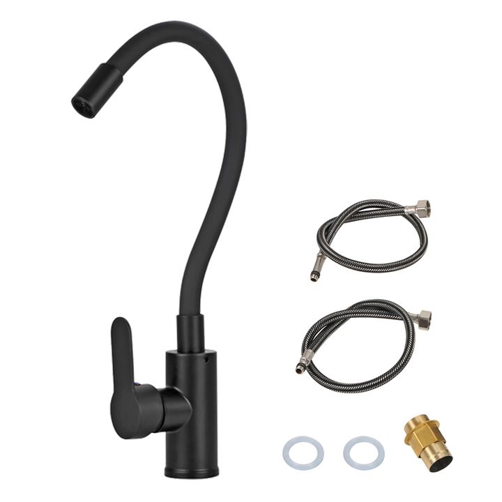 Grifería Monocomando Negra Gadnic Para Cocina Flexible - Vista 1