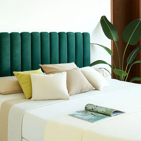 Respaldo Silcar Cama Resvin2 2 Plazas Verde Oscuro