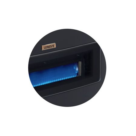 Calefactor Sin Salida 5200 Encendido Electrico Visor Termostato Grafito Longvie