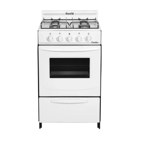 Cocina Escorial Candor S2 51 Cm Gas Envasado Blanca