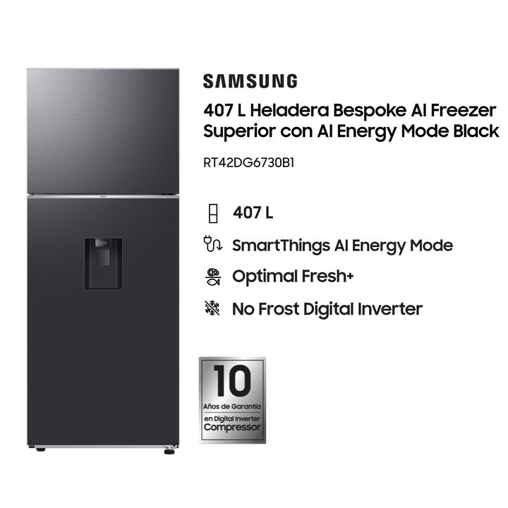 Heladera Samsung RT42DG6730B1BG 407 L Black Dispenser - Vista 1