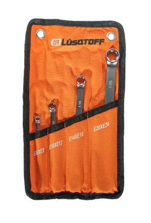 Juego De Llave Combinada Torx 4 Piezas Lusqtoff L3220 Hembra Plateado