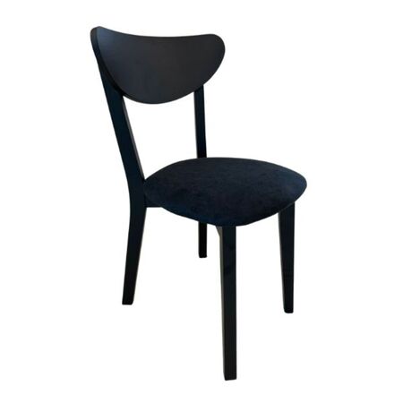 SILLA NORDICA NEGRA TAPIZ NEGRO X